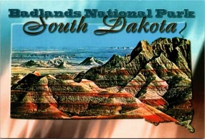 Cartolina Badlands National Park South Dakota SD 6x4 - Foto 1 di 2