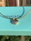 Tiffany & Co 750 18K Yellow Gold Disk Concave Pendant Snake Chain Necklace