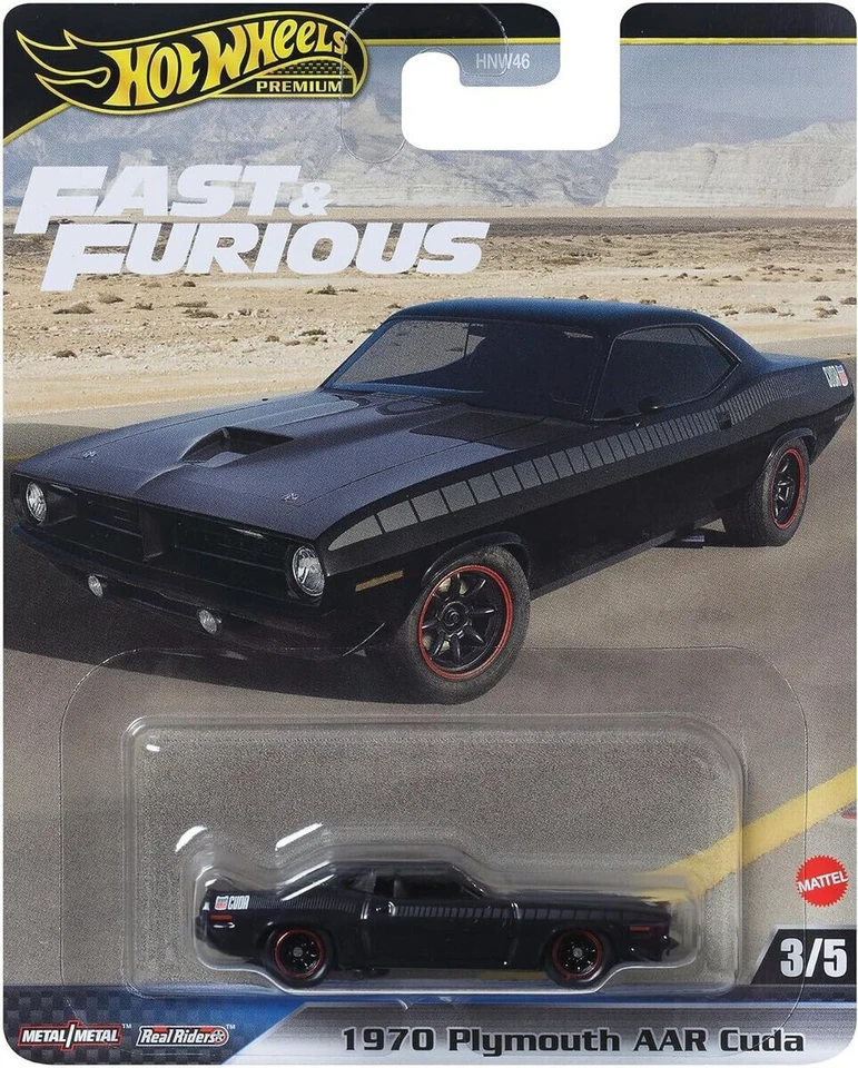 HOT WHEELS FAST & FURIOUS 1970 PLYMOUTH AAR CUDA 3/5 - HYP68 - Image 1 of 1