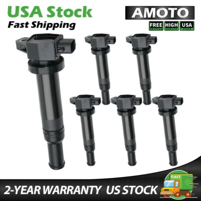 New 6X Ignition Coil OEM for 2006-2011 Hyundai Santa Fe V6 UF558 273013E400 - Image 1 of 4