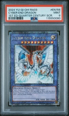 2024 Yu-Gi-Oh Cyber End Dragon RA03-EN156 Quarter Century Secret Rare PSA 9 - Image 1 of 2
