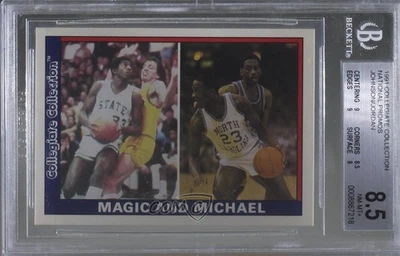1991 National Convention Promo & Magic Johnson Michael Jordan #MJMJ BGS 8.5 HOF - Image 1 of 2