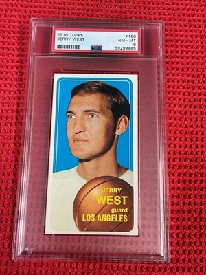 Jerry West Lakers 1970 Topps #160 casi nuevo PSA 8/buen centrado Foto 1 de 3
