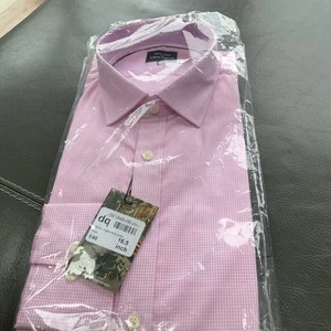 Men's Simon Carter Work-Casual Formal Shirt Pink - 16.5 New With Labels Rrp£40 - Picture 1 of 5