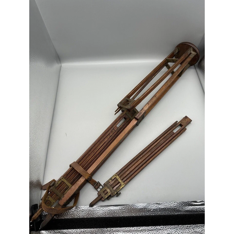 Антикварный деревянный штатив 1903 Folmer & Schwing Eastman Kodak No 1 сломанная нога - Изображение 1 из 4