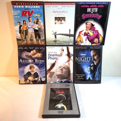 7 ROBIN WILLIAMS MOVIES (DVD Lot) Action Adventure Comedy Crime Drama Thriller - Image 1 of 4
