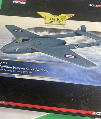 Corgi Aviation Archive AA37303  De Havillandd Vampire w/original box - Image 1 of 3