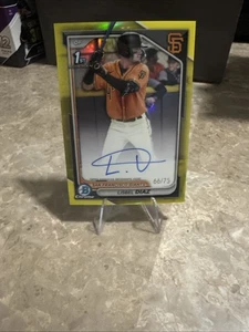 2024 Bowman Chrome Lisbel Diaz Yellow auto /75 Giants - Picture 1 of 7