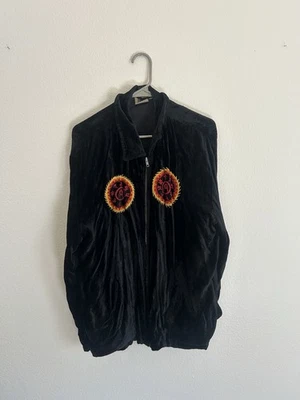 Vintage Ku.India Black Velvet Dragon Embroidered Japanese Souvenir Jacket Size L - Image 1 of 4