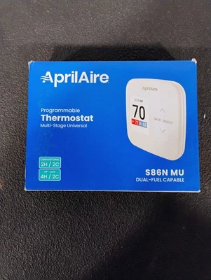 AprilAire S86N MU Dual-Fuel Capable Programmable Thermostat Multi Stage - Image 1 of 3