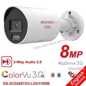 DS-2CD2087G3-LI2UY/SRB 8MP Ai 4K ColorVu 3.0 IP Camera PoE Red/White Light 2.8/4 - Picture 1 of 13
