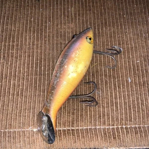 Esca da pesca in legno vintage Heddon Dowagiac Tad Polly. ��Occhi di Vetro Vg - Foto 1 di 5