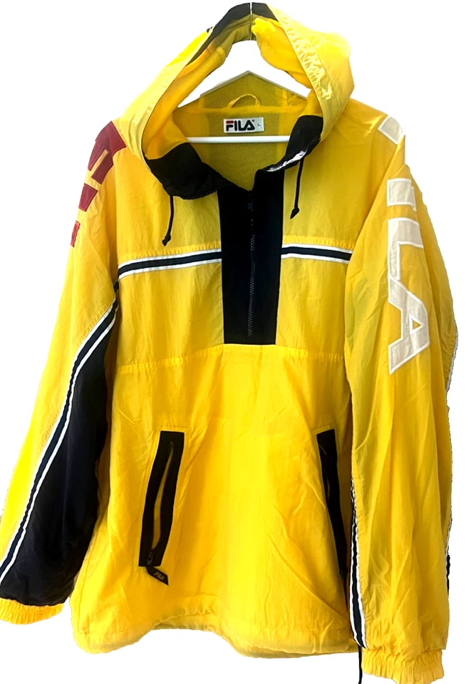 FILA 🚭 JACKE • HOODIE • GELB • KAPUZE•  L  46 48 50 • LIMITED EDITION • TOP - Bild 1 von 4