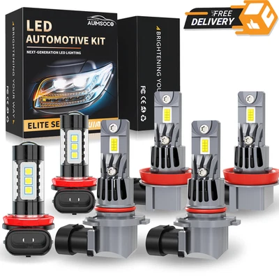 Faros antiniebla LED de haz alto/bajo para Jeep Compass Sport Utility 2016-2025 Foto 1 de 4