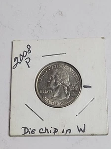 2008 P Hawaii Quarter with Die Chip Error In W of We - Picture 1 of 3