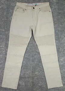 Pantaloni jeans moto LRG uomo 32 vera crema conica a costine streetwear - Foto 1 di 17