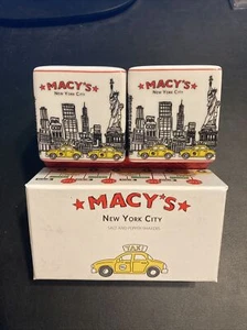 Rosanna Macy’s New York City Yellow Taxi Cab Ceramic Salt Pepper Shakers New NIB - Picture 1 of 7