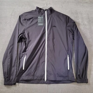 Cortavientos J. Lindenberg elástico cremallera completa negro para hombre talla grande NUEVO - Imagen 1 de 13