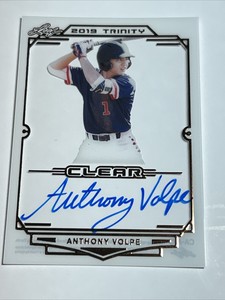 2019 Leaf Trinity Clear Prospect Auto Anthony Volpe #CA-AV2 Auto RC