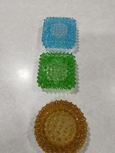 Vintage Fenton Hobnails Votivkerze Schmuck Halter Salzkeller Grün Blau... - Bild 1 von 7