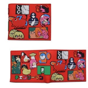 New Pochita & Chibi Friends CHAINSAW MAN BiFold Flat Wallet Chenso Man - Picture 1 of 2
