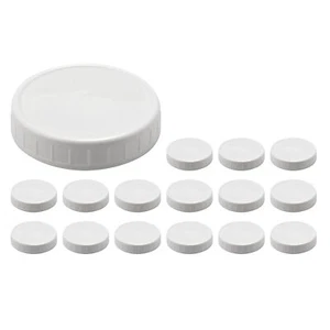 16 Pack Wide Mouth Jar Lids,Plastic Storage Caps for Canning Jars7387 - Bild 1 von 8