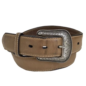Cinturón 3D Belt Company para Hombres 40 Cuero Marrón Western Extraíble Hebilla en Relieve - Imagen 1 de 8
