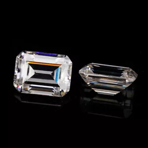 2x3~10x12mm White GH Color VVS1 Emerald Cut Moissanite Stone With Certificate - Picture 1 of 9
