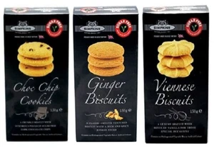 Simpkins Sugar Free Biscuits Choc Chip Cookies / Ginger / Viennese - Picture 1 of 11