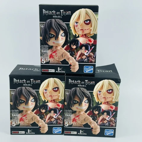 Lot 2017 The Loyal Subject Attack On Titan Action Vinyls Figures 3 BLIND BOXES Cover