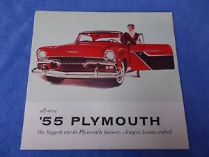 Póster folleto vintage original 1955 todo nuevo distribuidor Plymouth - Imagen 1 de 13