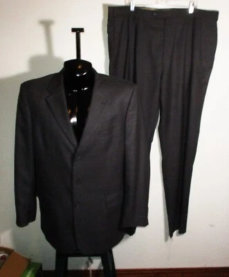 JOS. A. BANK Gray 100% Wool 2 Pc Suit Men's Size 46 Long, 44X34 - Image 1 of 4