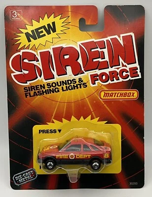 1990 Matchbox Siren Force Fire Department Ford Sierra XR4 - Sounds Work - Image 1 of 4