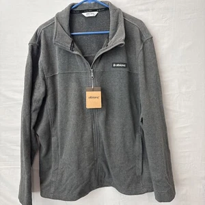 Men’s Size Large Gray Full Zip Jacket Polyester Lightweight NWT Alblanc - Picture 1 of 6