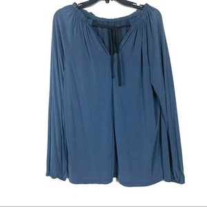 Loft Blue Long Sleeves Women's Top Size L - Picture 1 of 4