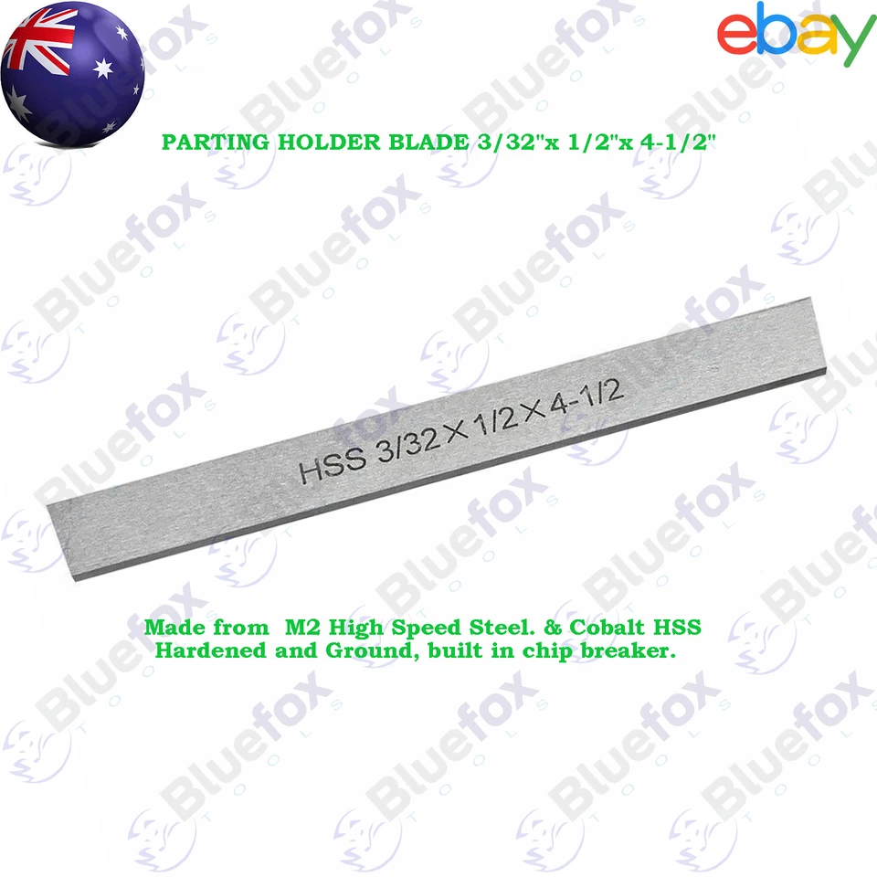 HAWK PARTING TOOL BLADE M2 HSS  3/32"x 1/2"x 4-1/2" blade only - Image 1 of 1
