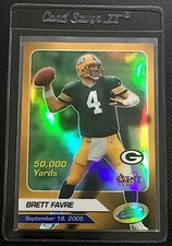 2005 eTopps 🏈 Event #1 BRETT FAVRE 50,000 Yards 🏈 PACKERS #/1000 🏈 In-Hand 🏈