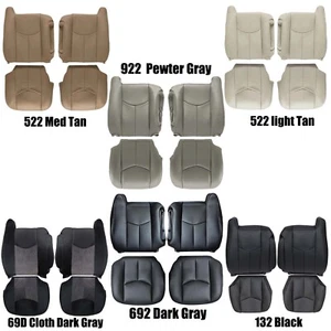 For 2003 2004 2005 2006 Chevy Silverado GMC Sierra Front Leather Seat Cover - Picture 1 of 75