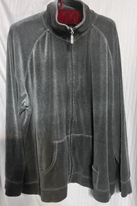 New York Laundry Top Womens 3X Dk Grey Zip-Front Collar Reduced! - Picture 1 of 4