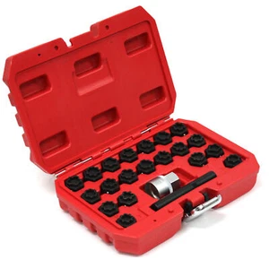22pcs Wheel Lock Key Anti-Theft screw Wheel Rim Lug Nut Master Removal For Audi - Picture 1 of 7