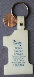 1970-80s Westfield New York Bob's Sunoco #1 shaped glow in the dark keychain---- - Picture 1 of 1