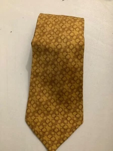 Corbata Hermes oro seda entrelazada hombre. Hecho en Francia - Imagen 1 de 4