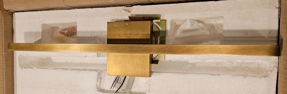 Tech Lighting 700BCBND24NB-LED930 Banda 1 Light 24"W LED Bath Bar -Natural Brass - Image 1 of 4