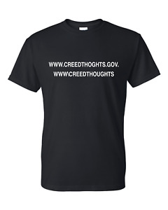 T-shirt Creed Thoughts Dot Gov biała czcionka strona internetowa unisex biuro