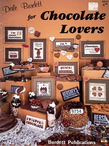Folleto de punto de cruz contado para amantes del chocolate Burnett Publications DB-41 NOS - Imagen 1 de 4