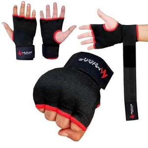 Gel Padded Inner Gloves with Hand Wraps MMA Muay Thai Boxing Martial Arts - Picture 1 of 4