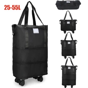 Handgepäck Tasche Reisetasche Klein Faltbare Handgepäck Koffer mit Rollen Travel - Bild 1 von 13