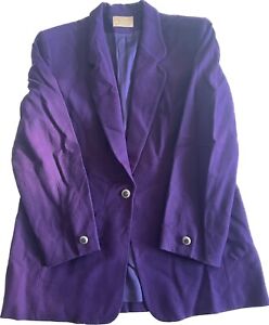 vintage Pendleton Purple Blazer Suit Top Purple Buttons Sz 12 