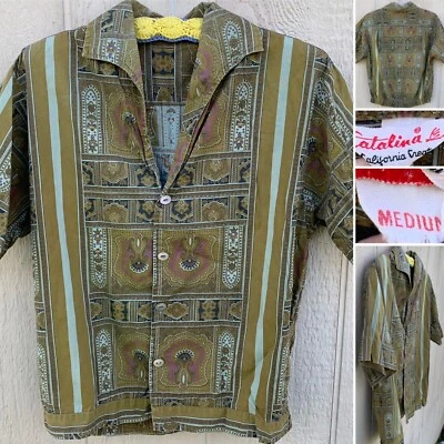 Camisa vintage Catalina California Creations años 60 años 60 talla mediana manga corta Foto 1 de 4