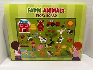 Farm Animals Felt Story Board Set 3.5Ft 38Pcs Preschool Farmhouse Themed New - Picture 1 of 4